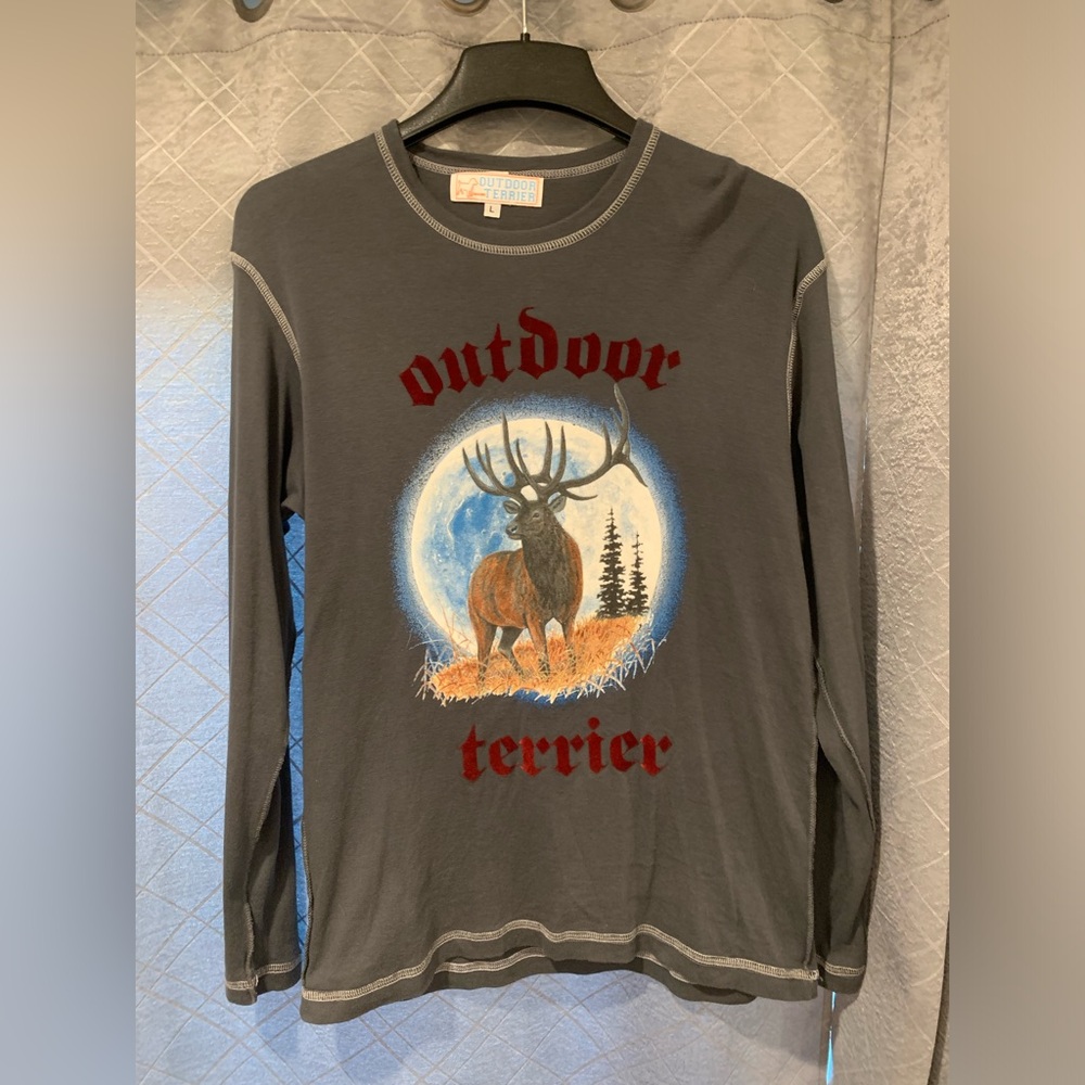 Y2K Vintage outdoor terrier deer shirt